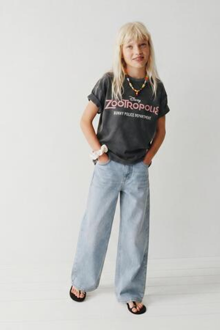 ZARA ФУТБОЛКА С ЭФФЕКТОМ ПОТЕРТОСТИ «ЗВЕРОПОЛИС» © DISNEY, АНТРАЦИТОВО-СЕРЫЙ