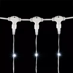 Светодиодный занавес 2*3 м., 600 белых LED ламп, мерцание, прозрачный провод ПВХ, LTC (PCL602BLW-10-2W)