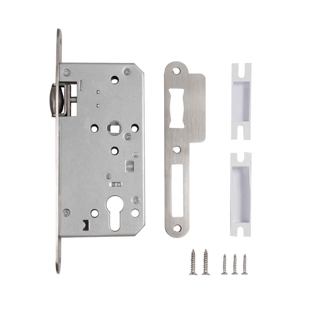 Замок врезной DD.INOX/C-55.72/R с ролик. защелкой (лиц.планка 24 мм)