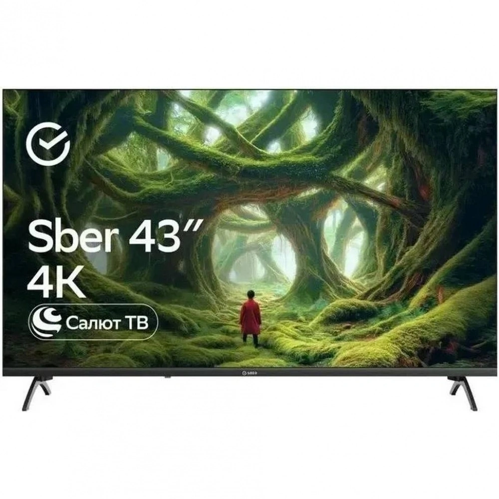 Телевизор Sber SDX-43U5500DBA 43" LED Салют ТВ Frameless 4K Ultra HD черный