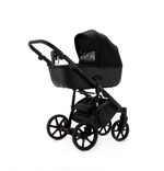 Детская универсальная коляска Adamex NOLA Natura CARBON-11 (2в1) - Черная ткань, Черная экокожи