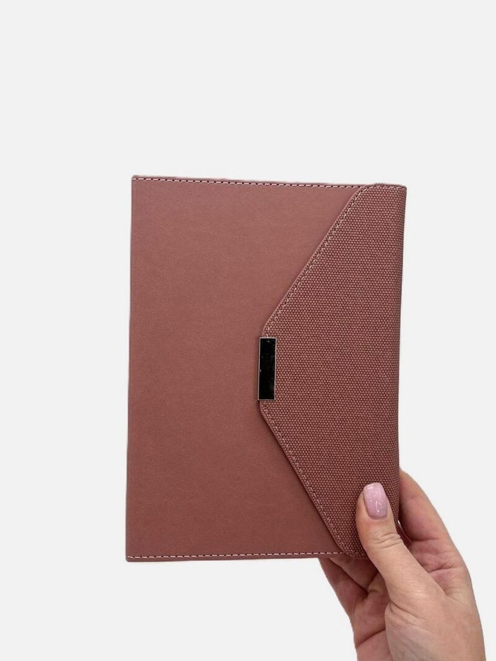 Блокнот А5 конвертом 96 л  в линейку пыльно-розовый  (30579-4)