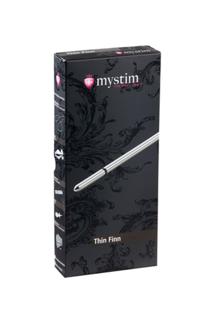 Электростимулятор уретры Mystim Thin Finn, хирургическая сталь, серебряный, 25 см