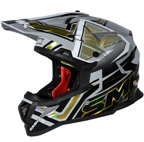 Шлем SMK ALLTERRA X-ACES, цвет серый/черный/золотой (L)