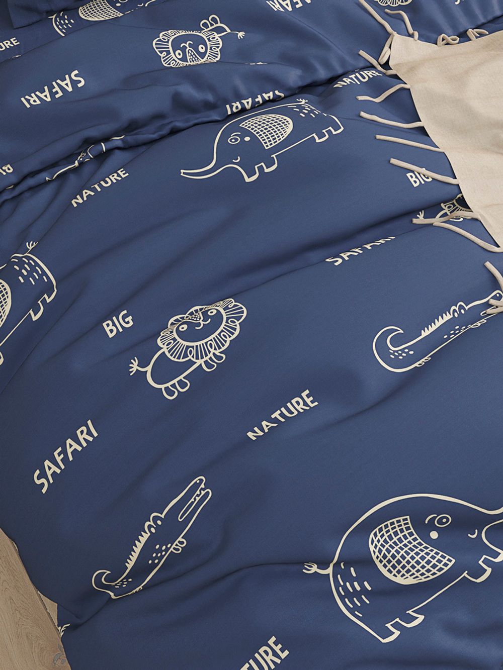 Простынь Сказка "SAFARI" 200х215 см, перкаль