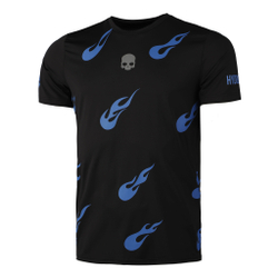 Мужское теннисное поло Hydrogen Tech Flames T-Shirt Men - Black, Blue