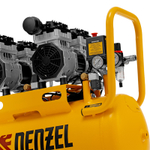 Компрессор безмасляный, малошумный DLS 1500/50, 1500 ВТ, 2x750, 50 л, 260 л/мин Denzel