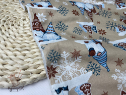 Футер 2-нитка НАЧЕС ГНОМЫ на беже