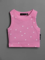 Летний кроп топ трикотажный детский