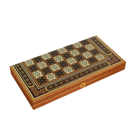 Саввина Подарочный набор игр шахматы, нарды, шашки с доской Восточная мозаика