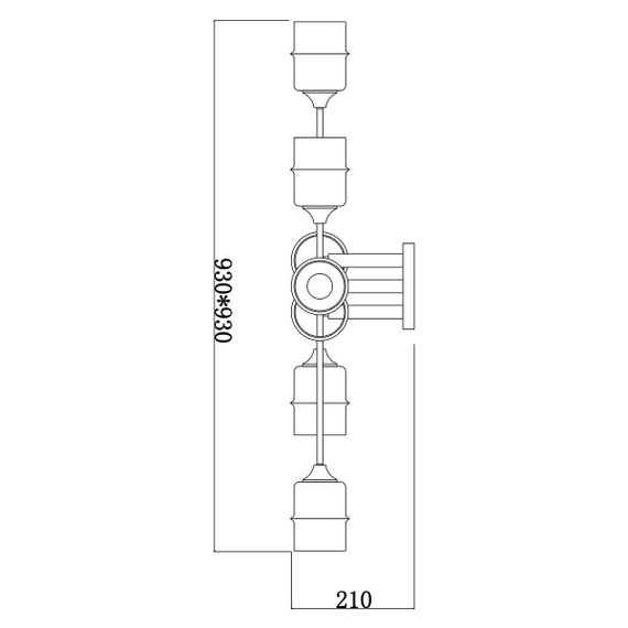 Потолочная люстра Escada MONDRIAN 699/8P