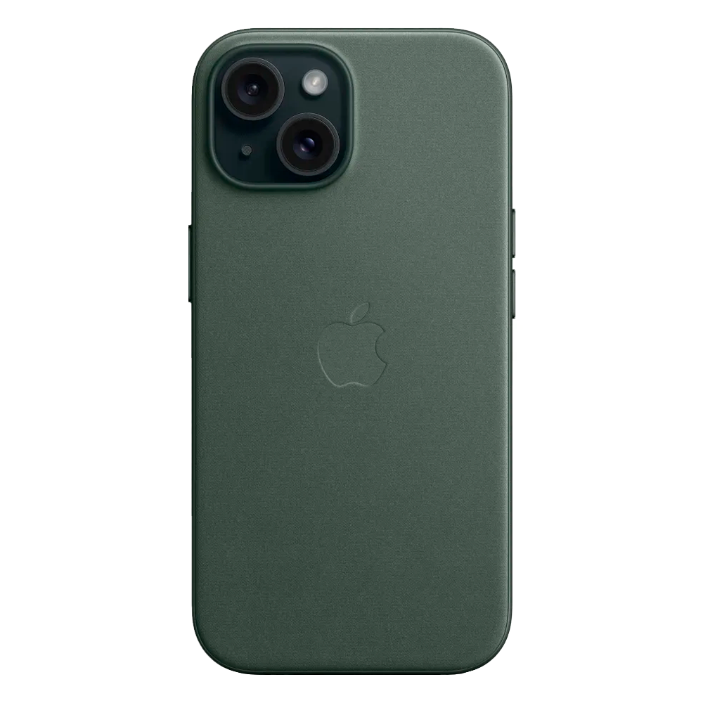 Тканевый чехол с поддержкой MagSafe Apple FineWoven Case для iPhone 15, Evergreen (Вечнозеленый)