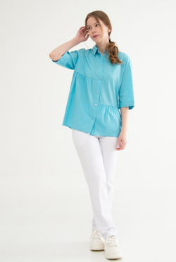 Блузка 3308ВЕ, голубой #83Г093308ВЕ