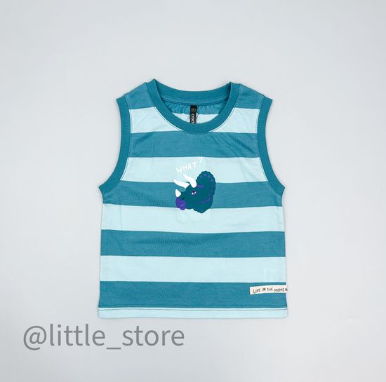 Майка хлопковая "Мир динозавров" полоска