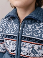 Кофта вязаная на молнии " Птичка"