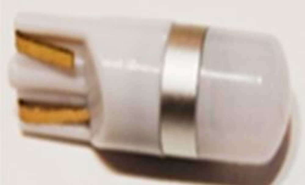 Светодиод 12V T10 ШАР MT WHITE 0.3W (без цок) матов+обод хром 9-30T10/1S3D/3030 DGQ-9990-12v