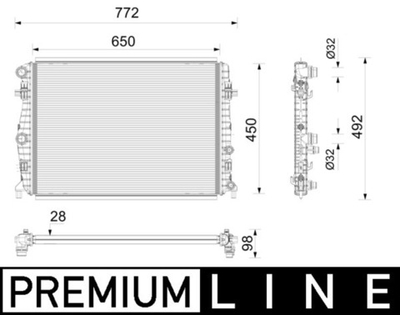 MAHLE - CR2785000P-MAH - Radiator, engine cooling
