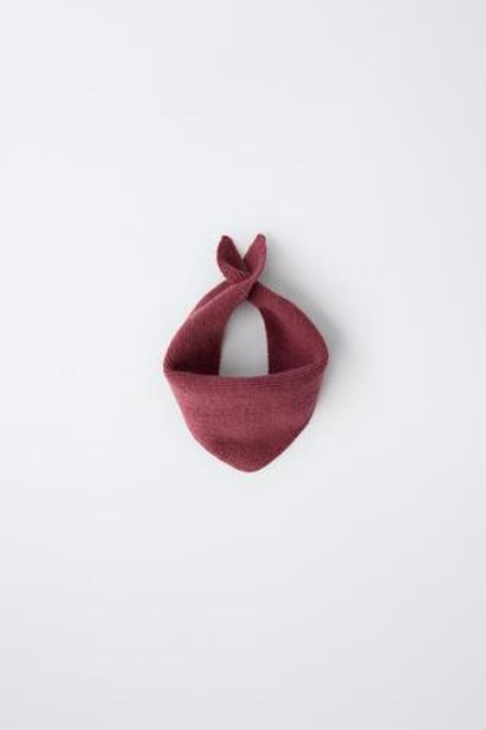 ZARA ТРЕУГОЛЬНАЯ ТРИКОТАЖНАЯ БАНДАНА, РОЗОВЫЙ