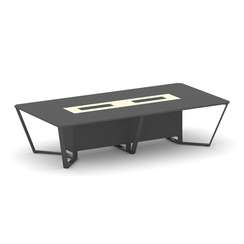 Steel Meet Стол переговорный прямоугольный KMK-PR.B.SP-12 Антрацит/Ваниль Глянец/Металл Антрацит 320