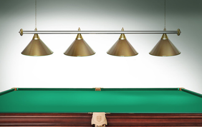 Лампа STARTBILLIARDS 4 плафона - золото / хром