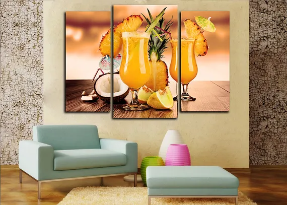 Модульная картина "Экзотический натюрморт"