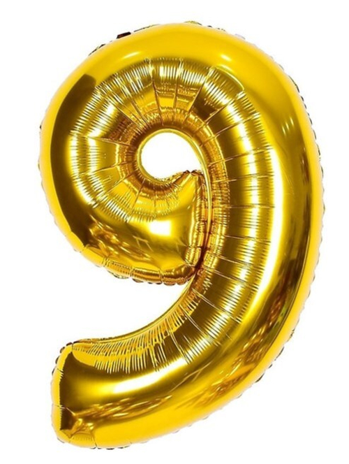 Шар цифра №9 Золото