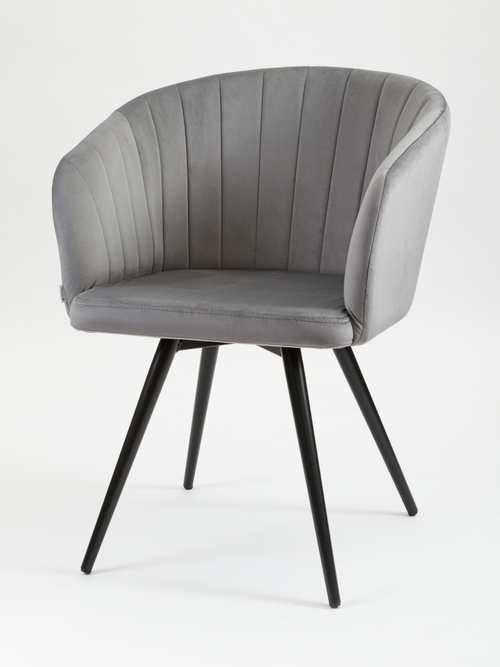 Стул MyFar Фредерик поворотный темно-серый велюр MF1043-1