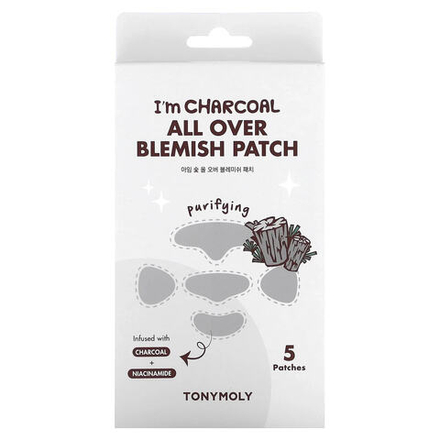 TonyMoly, I´m Charcoal, средство для устранения пятен, очищающее, 5 патчей