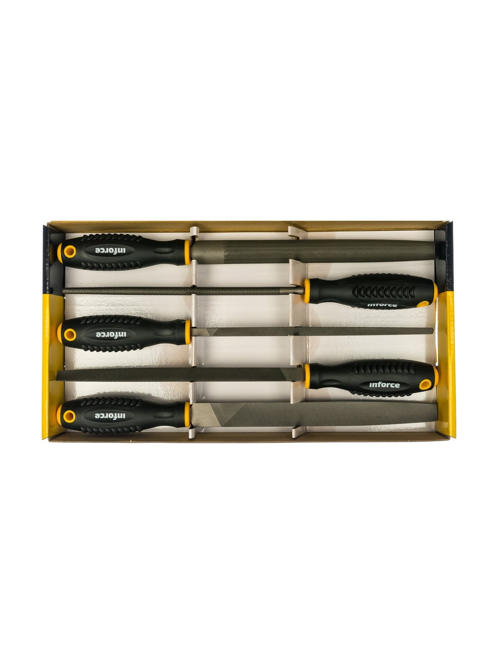 Набор напильников Inforce 200мм, 5 штук 06-15-06