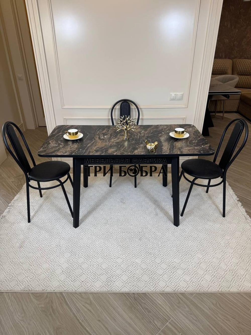 Кухонный раздвижной стол "Модерн" и 4 стула Венский