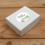 Наклейка стикер глянцевая круглая 40 мм 150 шт "Спасибо Обняли Приподняли"