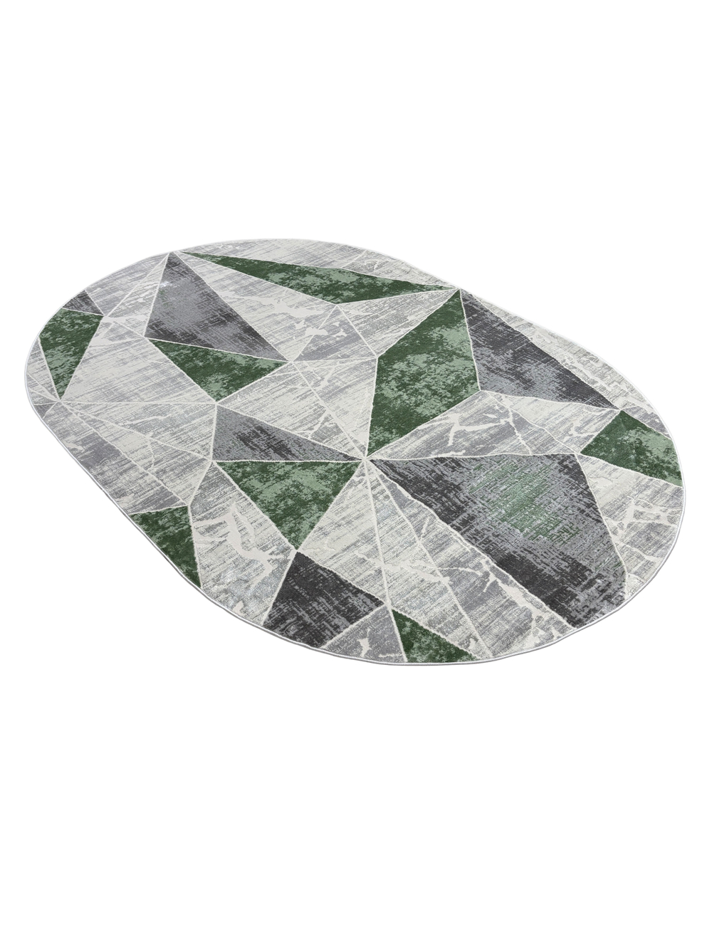 Ковер Kleopatra 37515A Green FLS/L.Grey Овал