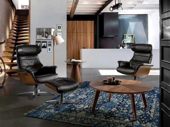 Журнальный столик Angel Cerda ET652, Ø60х55 см, орех