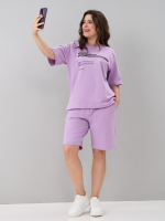 Костюм с шортами КНф-101П/лиловый