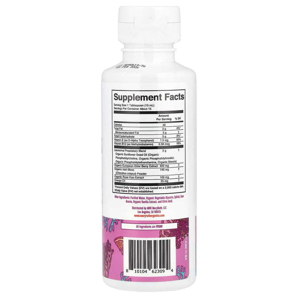 MaryRuth's, Sea Moss + Immune & Energy Liposomal, цитрусовые, 225 мл (7,6 жидк. Унции)