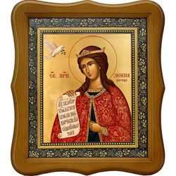 Ксения Константинопольская Преподобная. В миру царица Ирина. Икона на холсте.