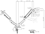 Крепление для монитора Brateck LDT97-C024 черный