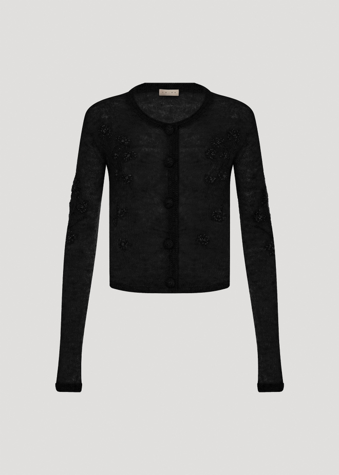 Кардиган из шерсти с вышивкой