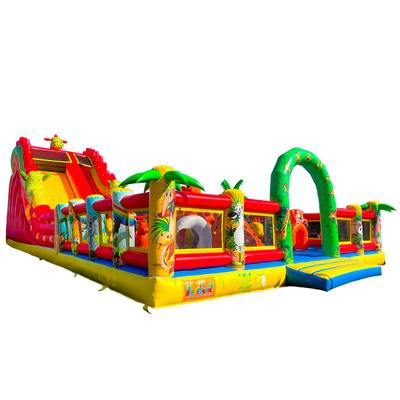 Коммерческий надувной батут «Гранд-саванна 2», 17х10х9 м