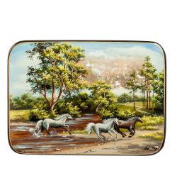 ШК-55/ 33 Шкатулка «Летний пейзаж» исп. Белова