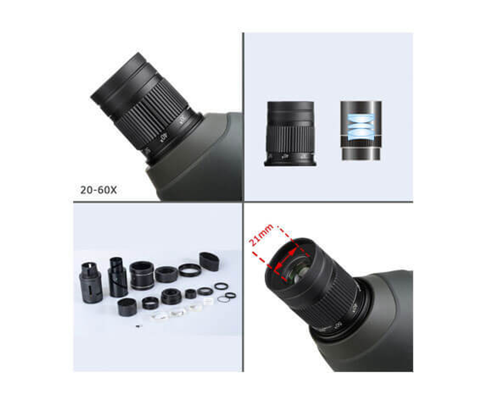 Зрительная труба SVBONY SV411 20–60x80 WP со штативом - фото 4