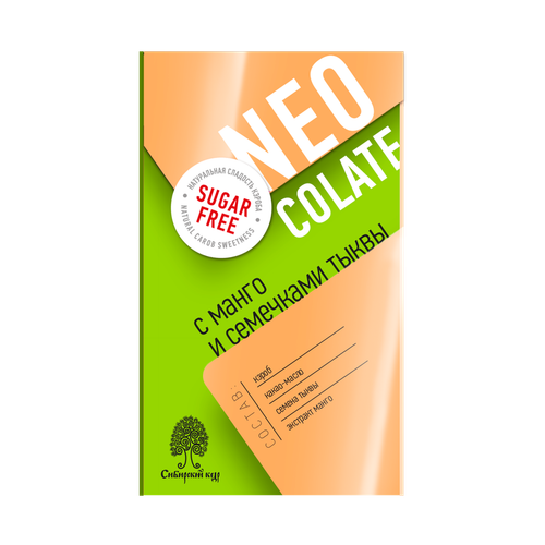 Шоколад без сахара с манго и тыквой / 30 г / Сибирский кедр