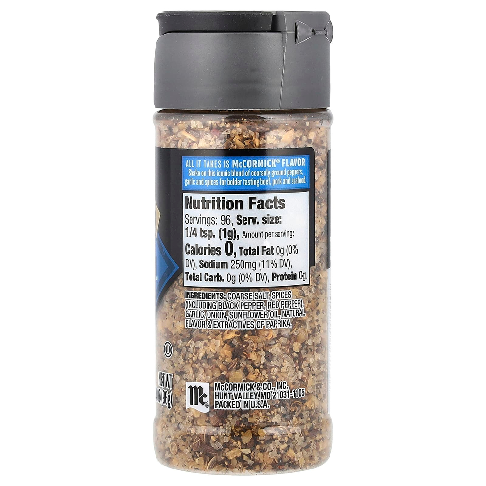 McCormick Grill Mates, Montreal Steak®, приправа, 96 г (3,4 унции)