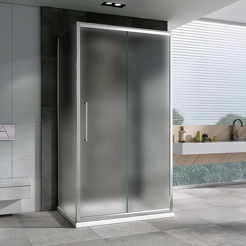 Душевой уголок ABBER Schwarzer Diamant AG30160MH-S70M-S70M 160x70 стекло матовое/профиль хром