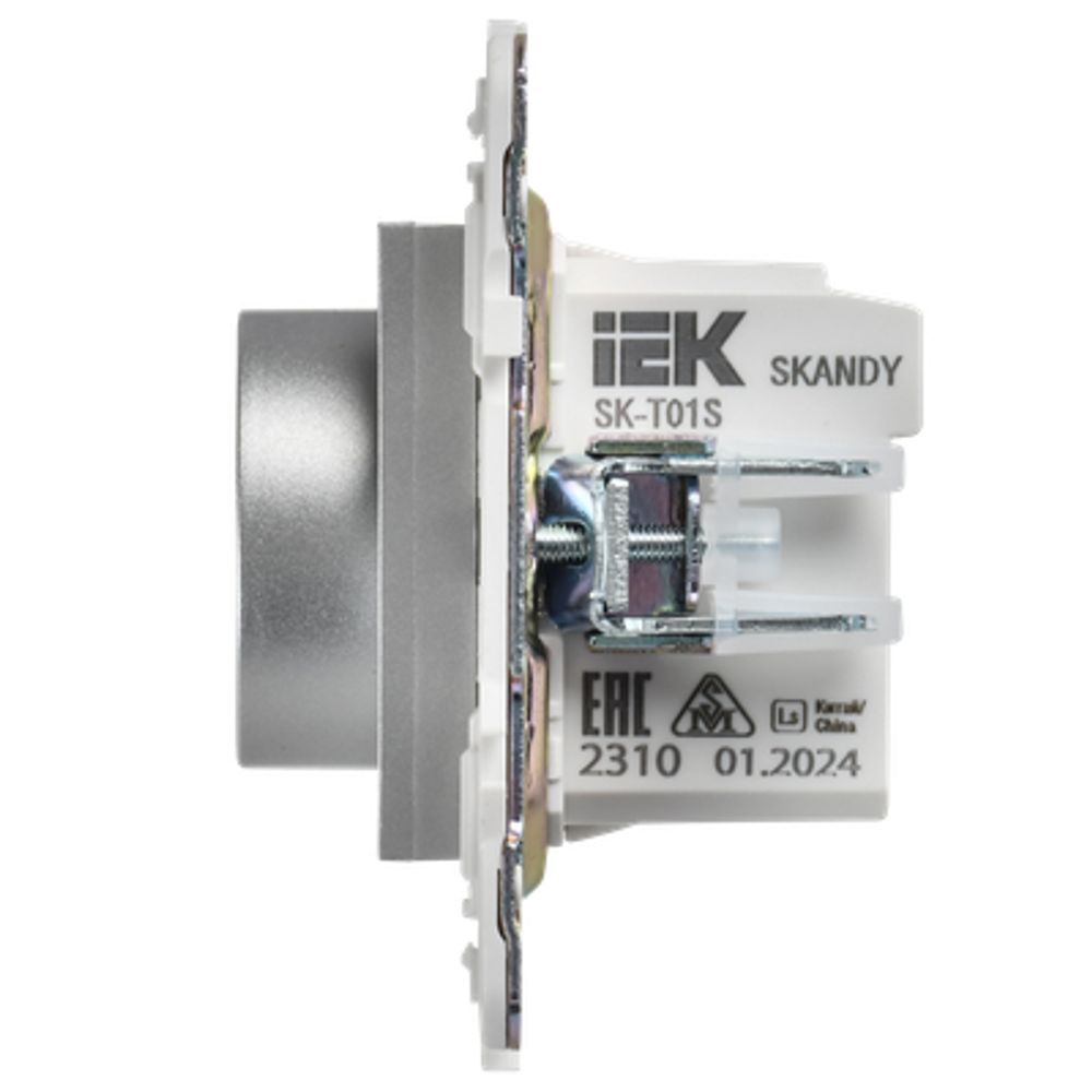 SKANDY Термостат электронный с индикацией SK-T01S серебряный IEK