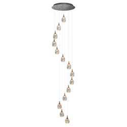 Подвесной светильник MD24001004-14A copper/clear