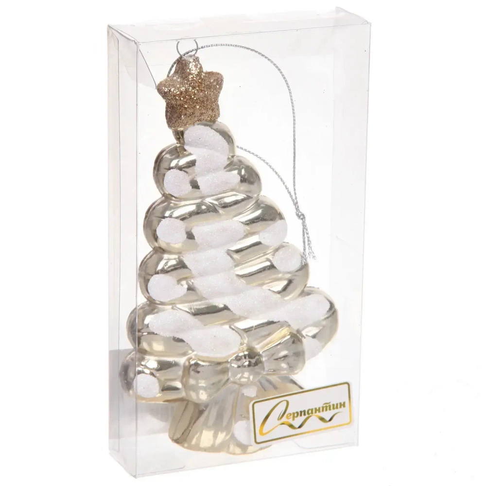 Елочная игрушка «Сладкая ёлочка» 7,5*1,5*14 см, Шампань