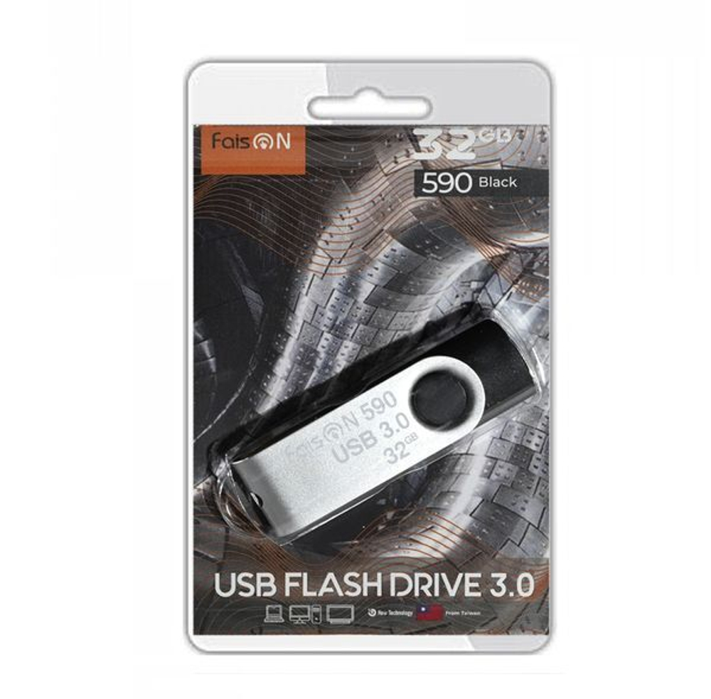 USB Флешка 32GB Faison 590, USB 3.0, черная
