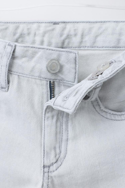 ZARA ДЖИНСЫ WIDE LEG, СЕРЫЙ МЕЛАНЖ