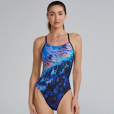 Купальник слитный TYR Crypta  Cutoutfit, P04068-434, р.36 (рос.48), фиолетовый